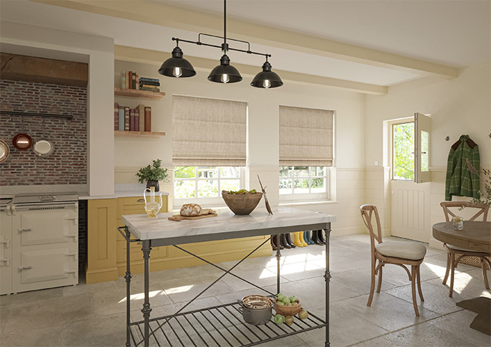 Rhea, Ochre - Roman Blind - Image 6